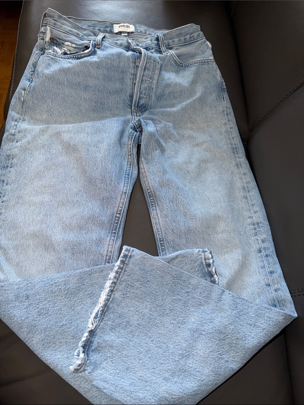 Agolde Light Wash Boyfriend Jeans